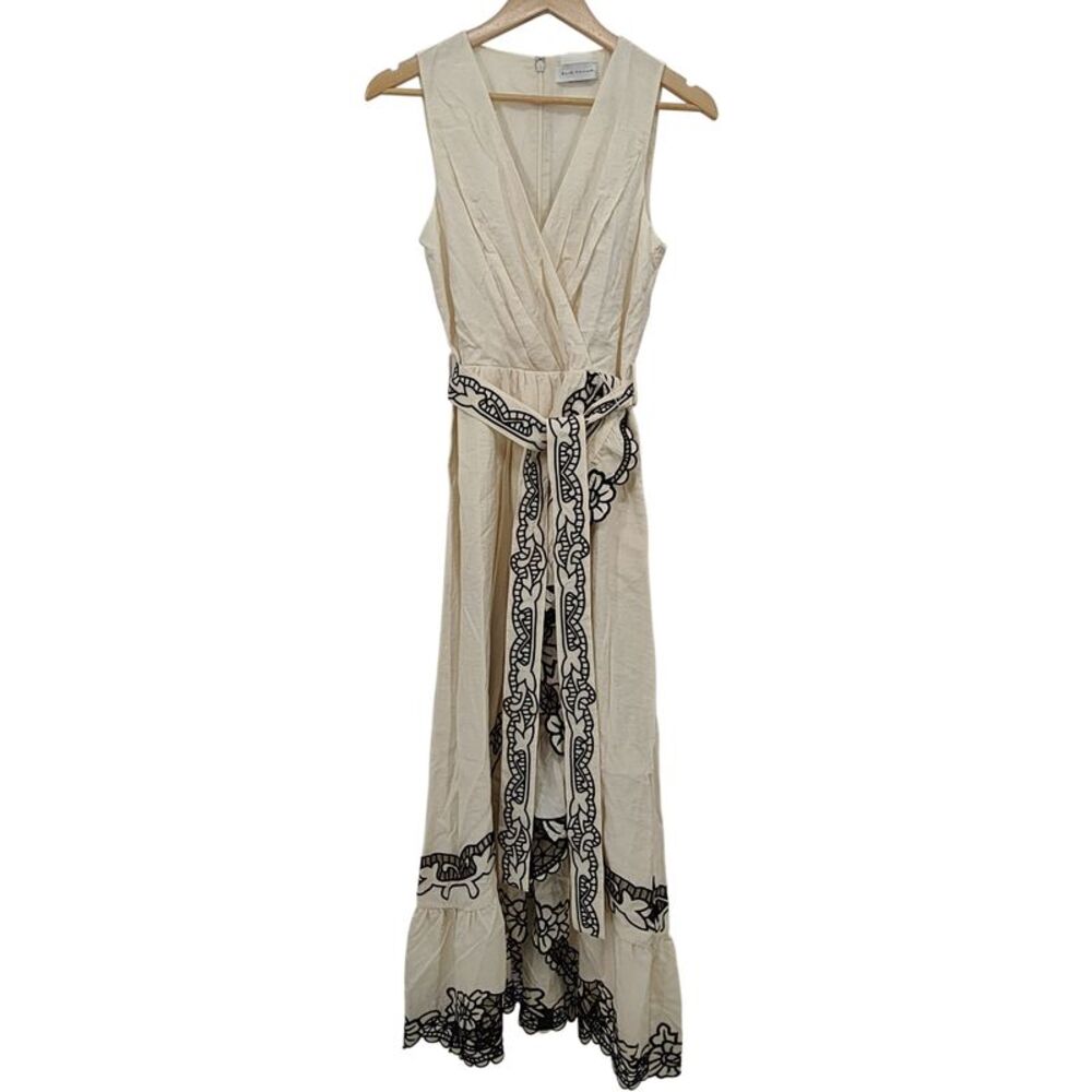Elie Tahari Poppy Maxi Embroider Cream 4